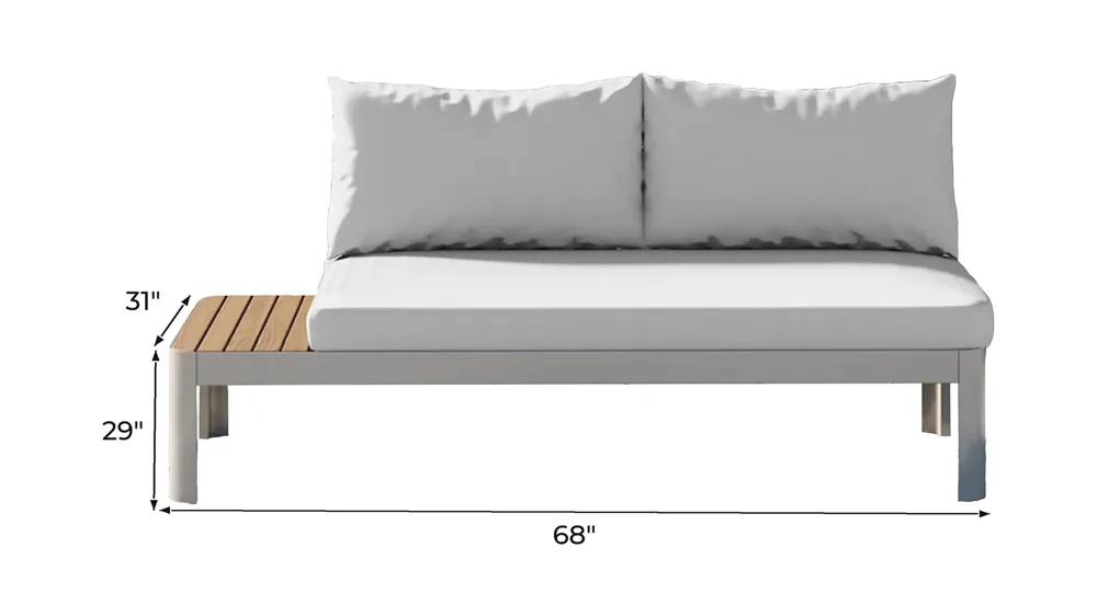Portals Patio Sofa with Cushions Dimensions