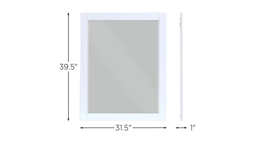 Maxine White Mirror Dimensions