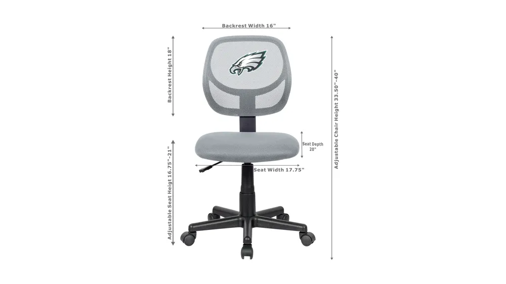 NFL Armless Task Chair Dimensions