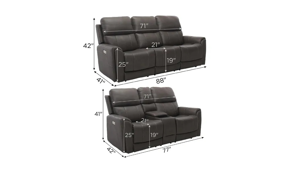 Calvin Living Room Set Dimensions