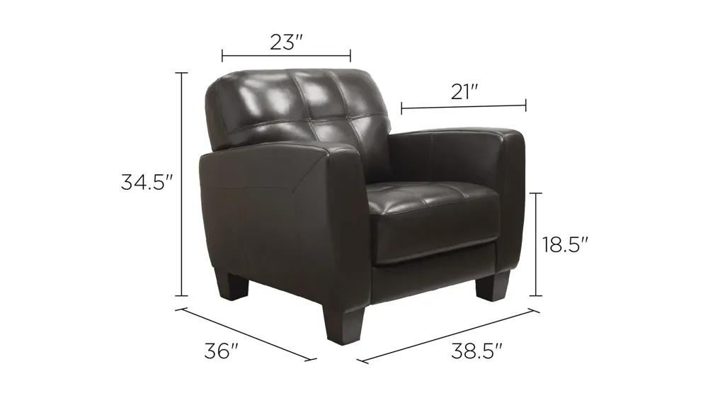 Gino Leather Chair Dimensions