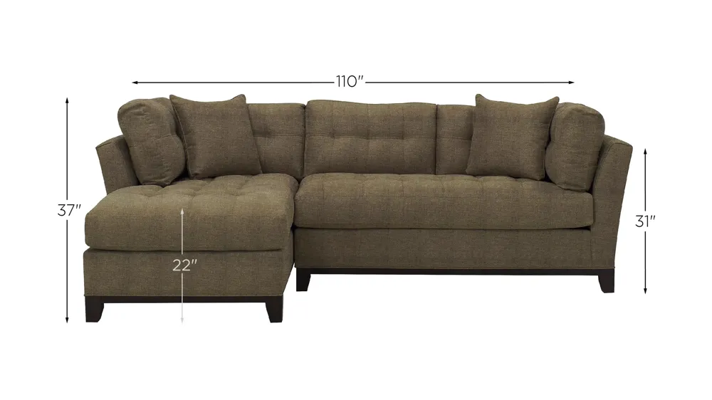 Cityscape 2-pc. Sectional Dimensions