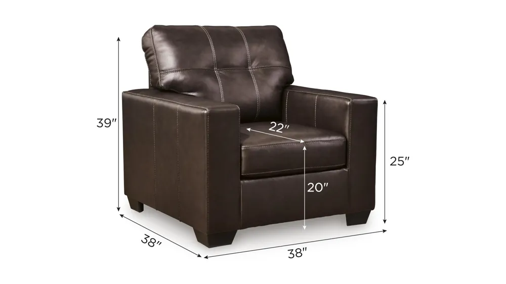 Arvell Leather Chair Dimensions
