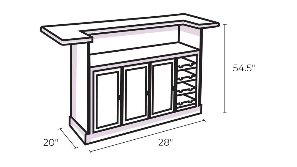 Cognac Wine Cabinet Dimensions