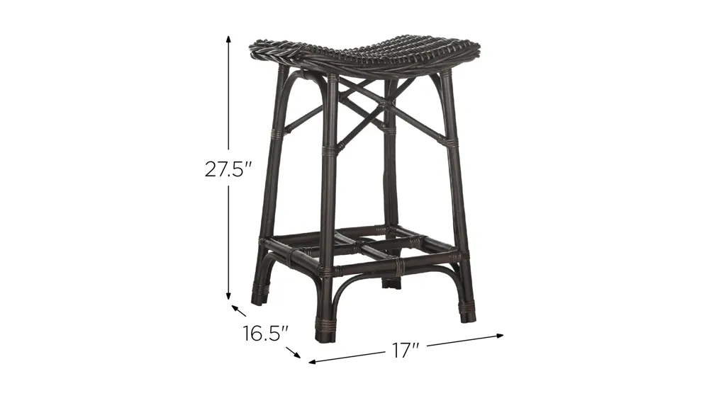 Dante Wicker Bar Stool Dimensions