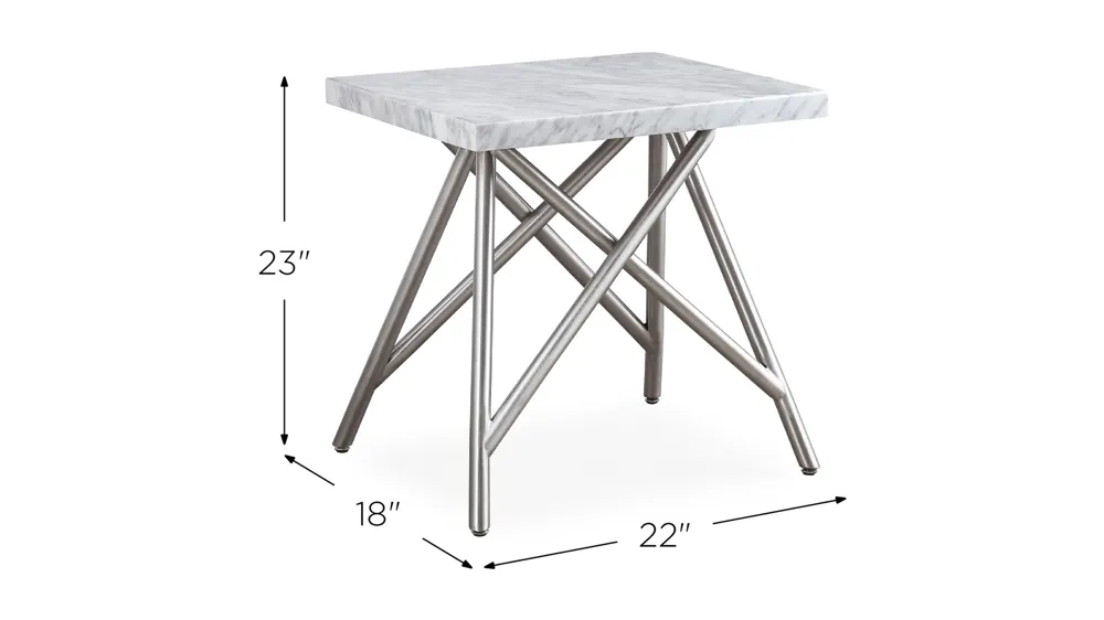Coral End Table Dimensions