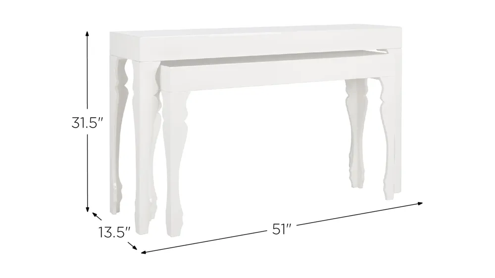 Christa Stacking Console Table Dimensions