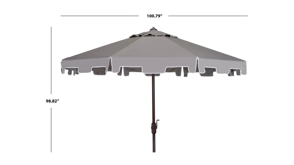 Zimmerman 9' Outdoor Market Umbrella Dimensions