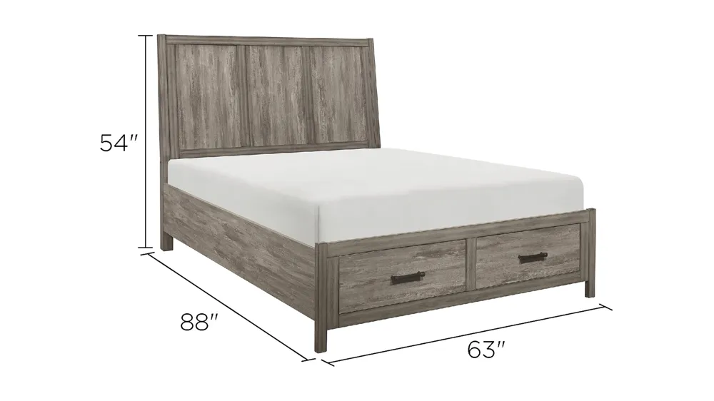 Fontaine Platform Storage Bed Dimensions