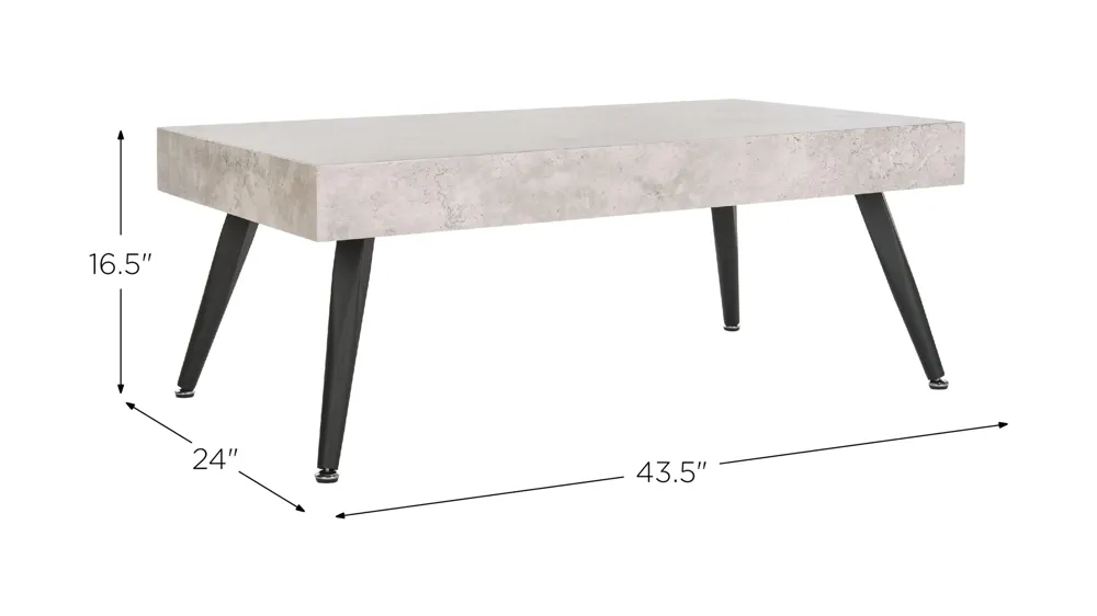 Baize Rectangular Coffee Table Dimensions