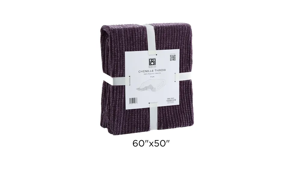 Bebejan Chenille Throw Dimensions