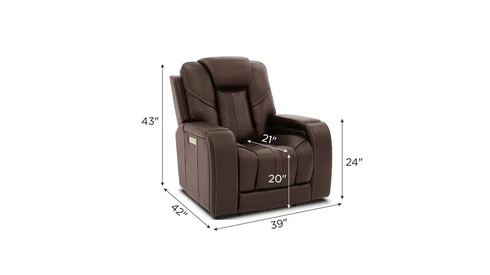 Starlight Zero Gravity Triple Power Recliner w/ Immersive Entertainment, Heat & Massage Dimensions