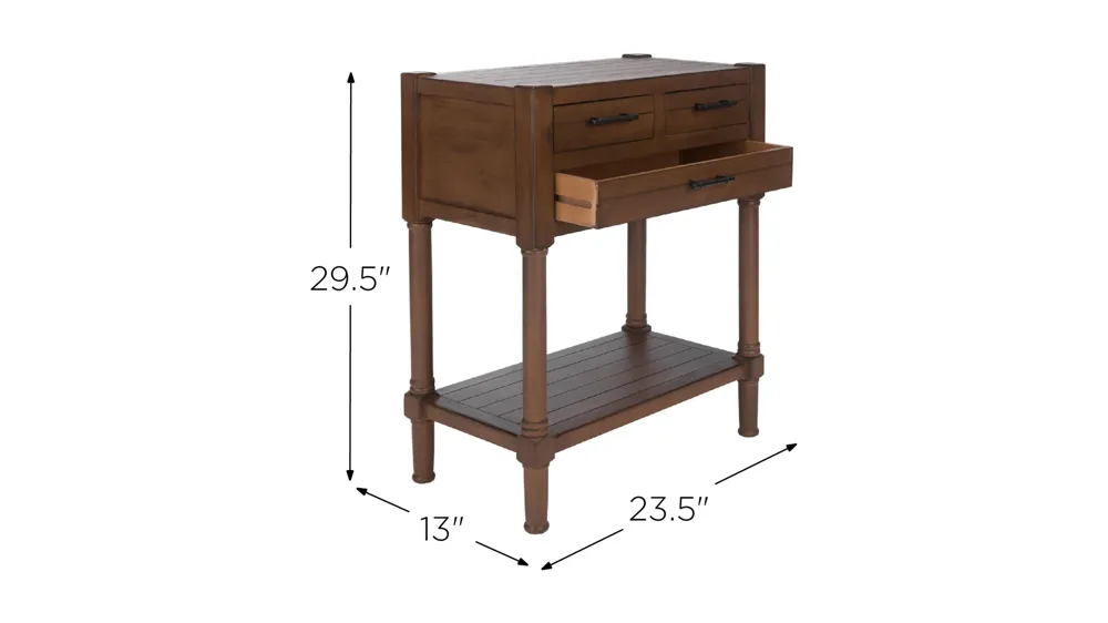 Waldo 3 Drawer Console Table Dimensions