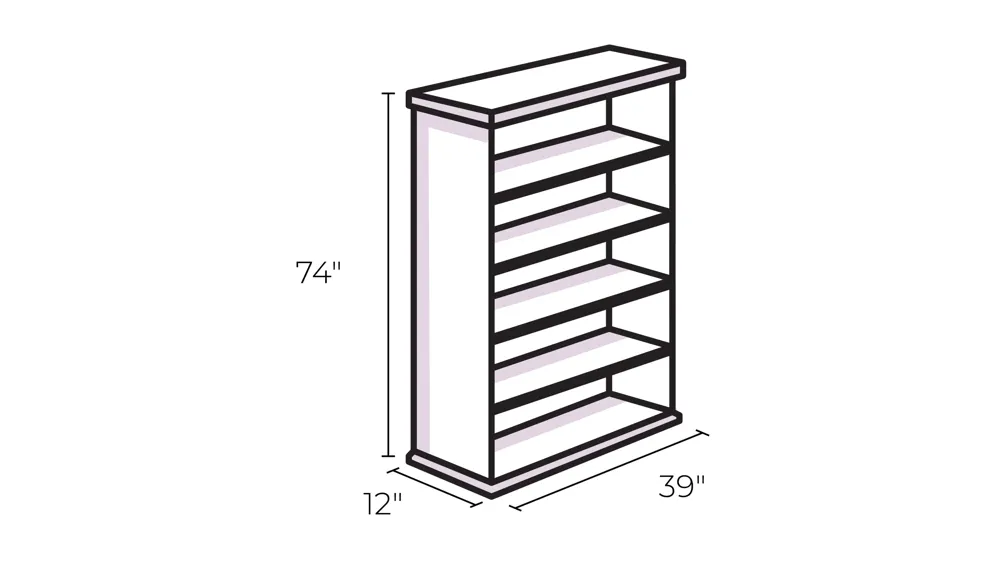 Liberia Open Bookcase Dimensions