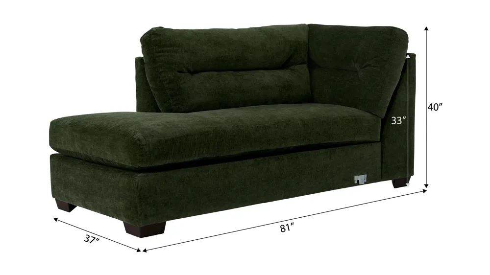 Oliver Left Arm Facing Chaise Dimensions