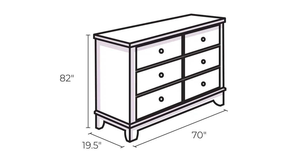 Madison Ridge Dresser Set Dimensions