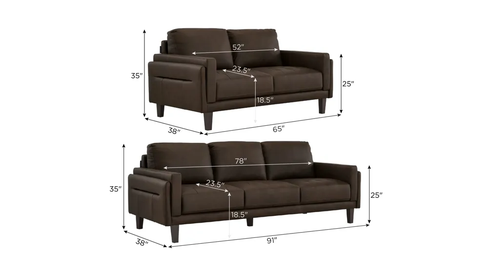 Hunter Living Room Set Dimensions