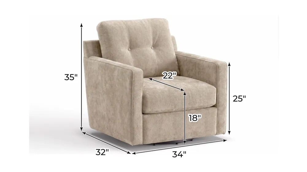 ModularOne Swivel Chair Dimensions