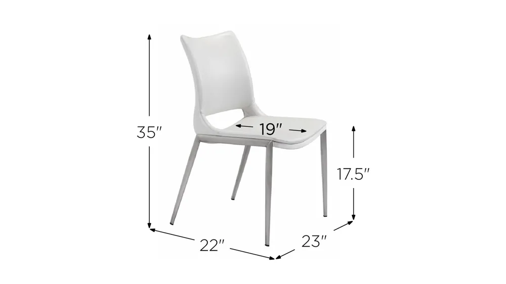 Ace Dining Chair: Set of 2 Dimensions