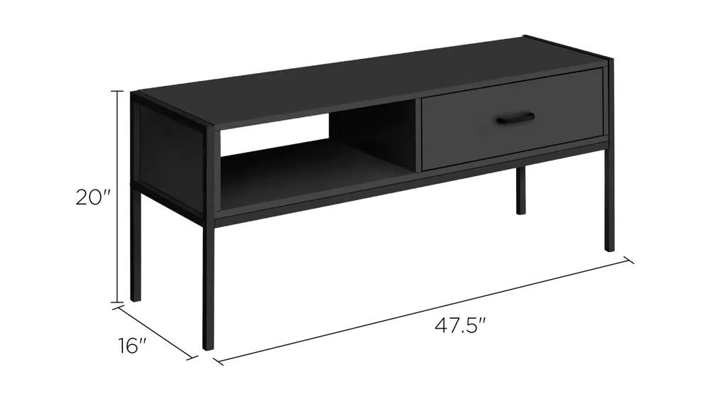 Plateau 48" TV Console Dimensions