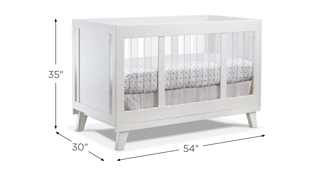Uptown Acrylic Crib Dimensions
