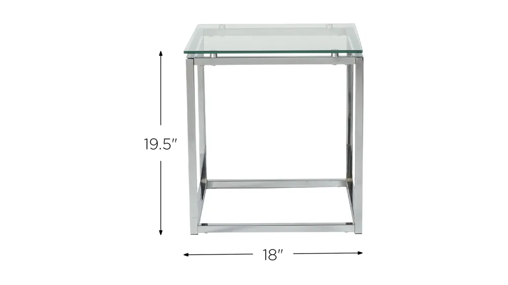 Wesley 24" Side Table Dimensions