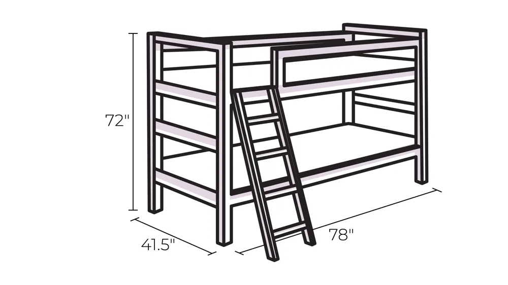 The X Rocker Gaming Den Bunk Bed Dimensions