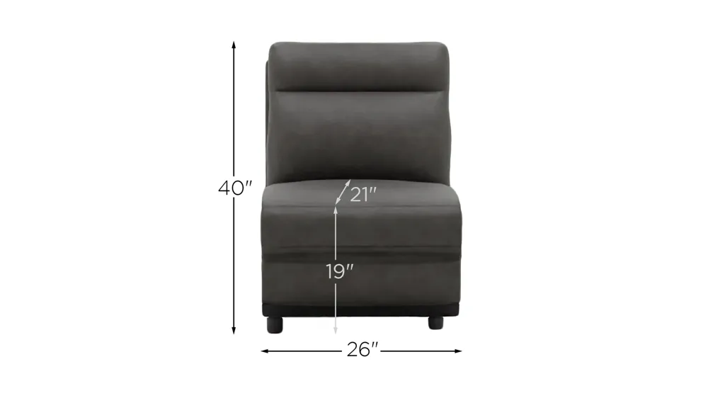 Ace Armless Chair Dimensions