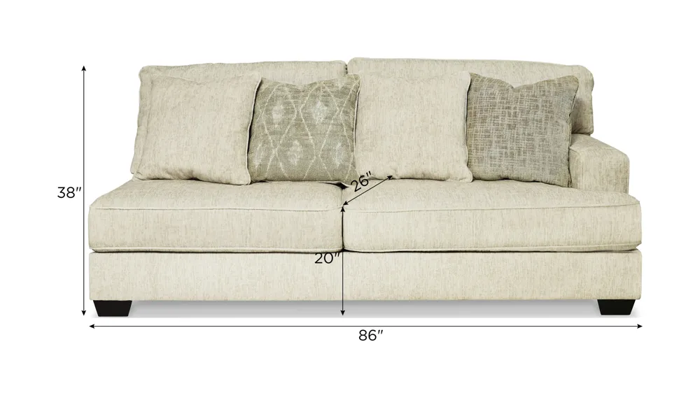 Kearson Chenille Right Arm Facing Sofa Dimensions