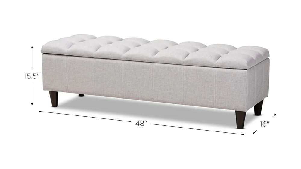 Brette Storage Bench Ottoman Dimensions