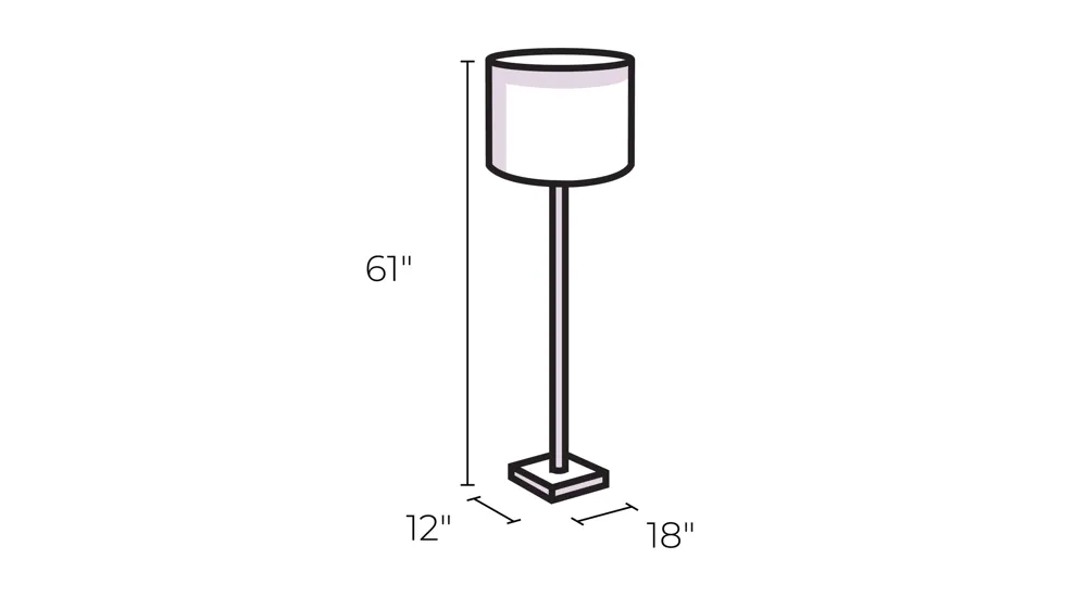 Reynolds Antique Brass Floor Lamp Dimensions
