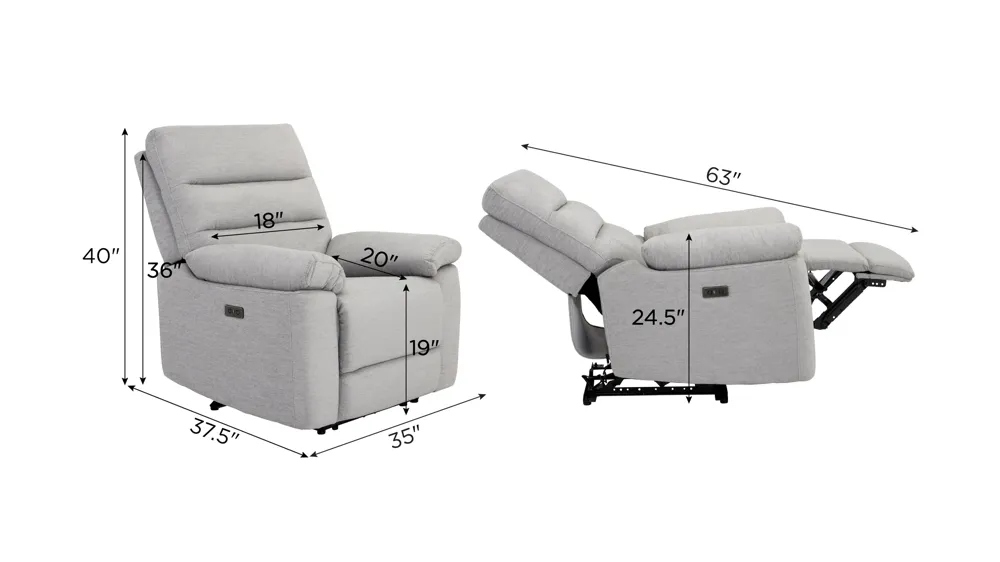Bennington Power Recliner Dimensions