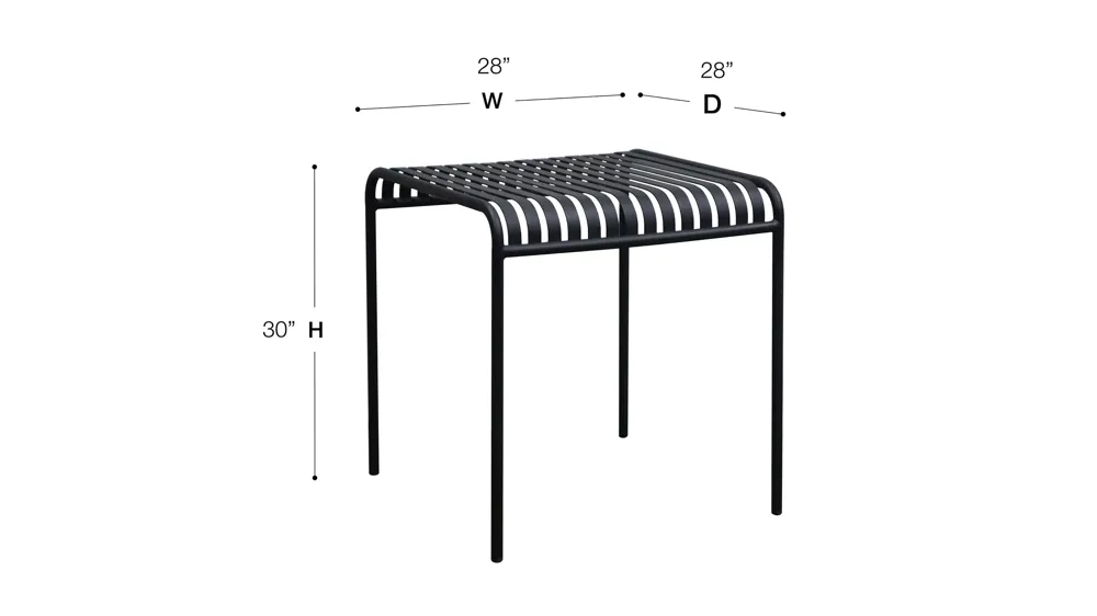 Enid 28" Outdoor Table Dimensions