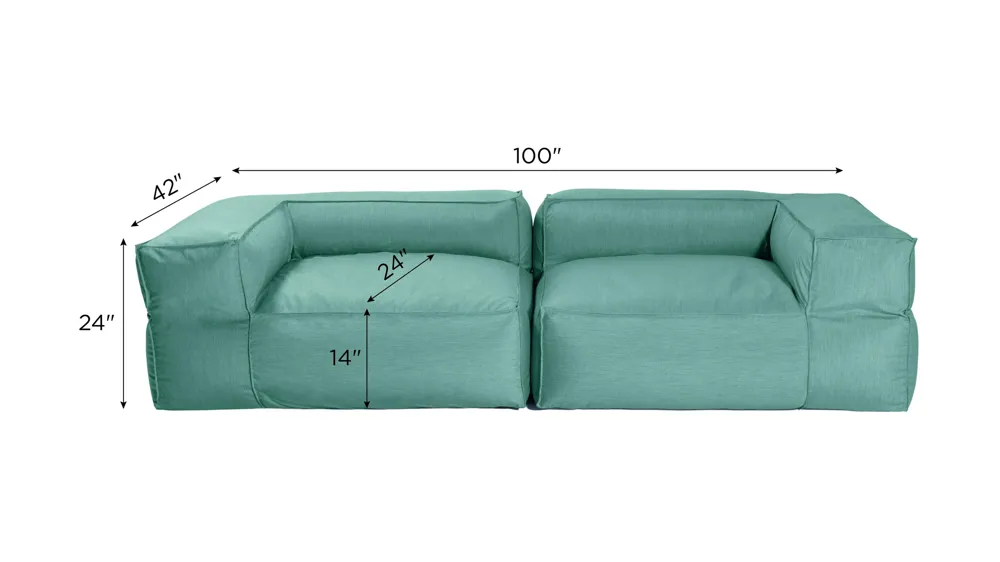 Spazio Outdoor Loveseat Dimensions