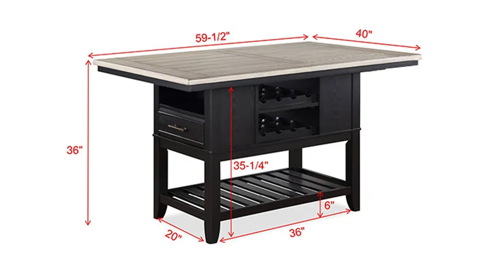 Frey Counter Height Table Dimensions