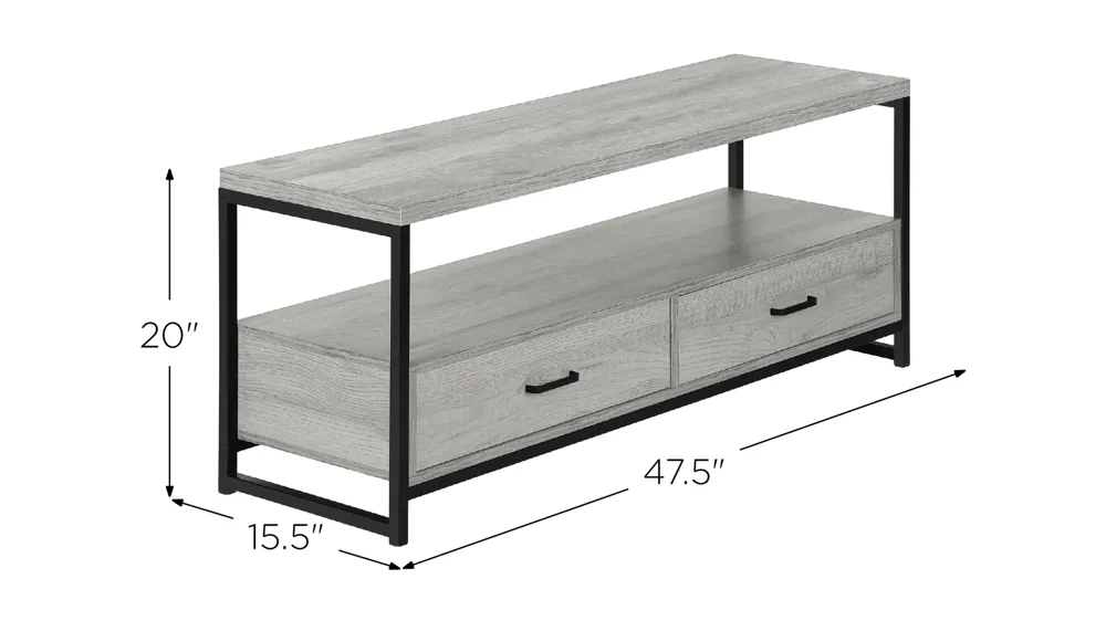 48" Monarch Storage TV Stand Dimensions