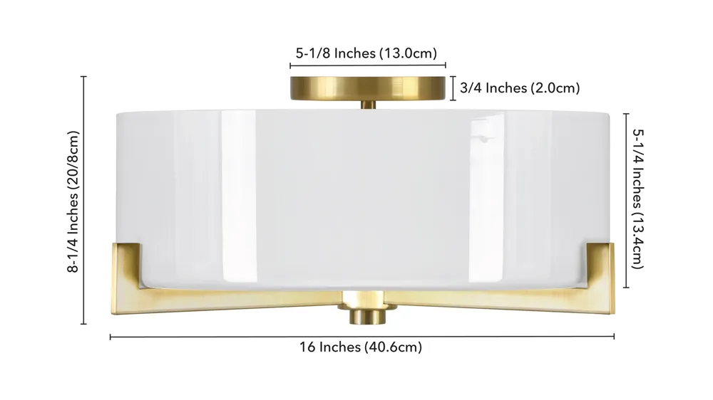 Hamlin Semi Flush Mount Dimensions