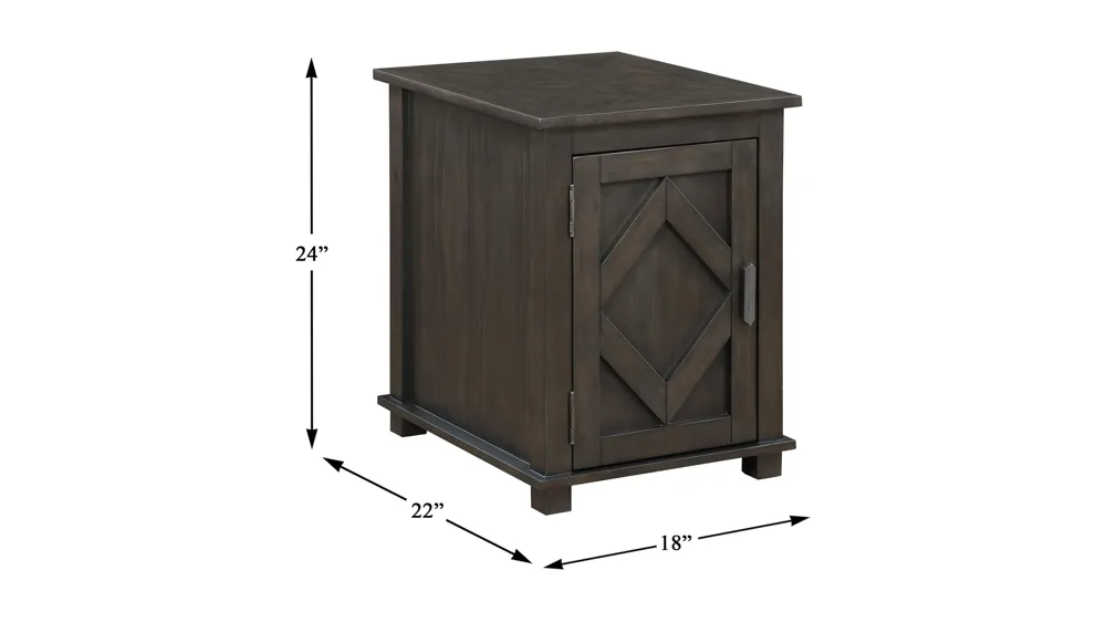 Luna Chairside Table Dimensions