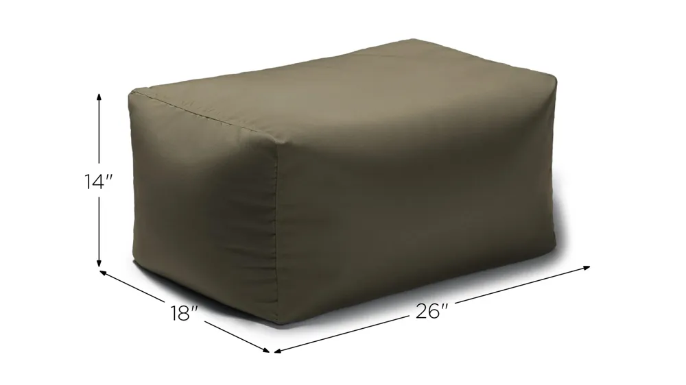 Lamont Outdoor Bean Bag Ottoman Dimensions