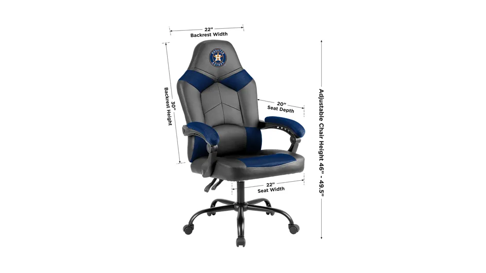 MLB Faux Leather Oversized Gaming Chair Dimensions