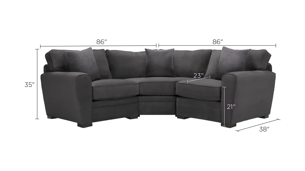 Artemis II 3-pc. Sectional Dimensions