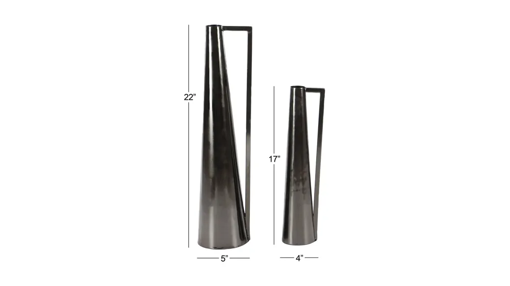 Ivy Collection DJ Vase Set of 2 Dimensions