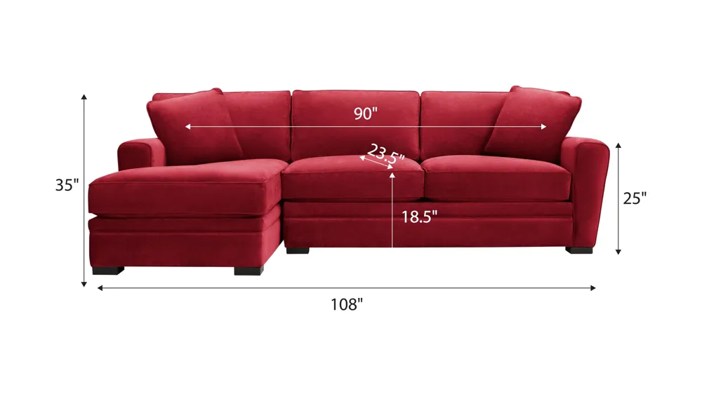 Artemis II 2-pc. Sectional Dimensions
