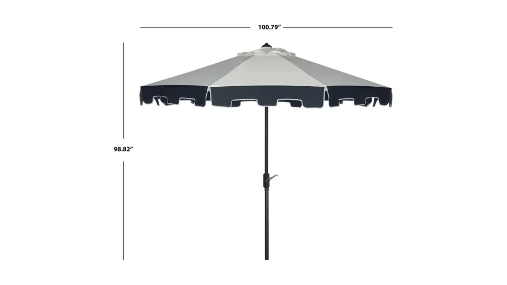 Myrna UV Resistant Fashion 9 ft Auto Tilt Umbrella Dimensions