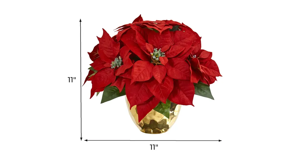Poinsettia Artificial Arrangement Dimensions
