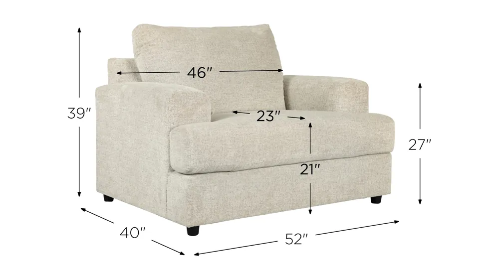Soletren Chair and a Half Dimensions