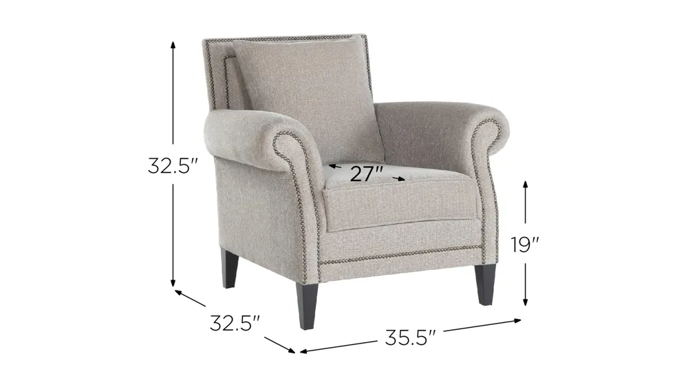 Jave Accent armchair Dimensions