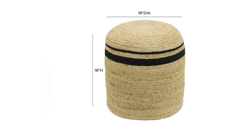 Emerge Round Pouf Dimensions