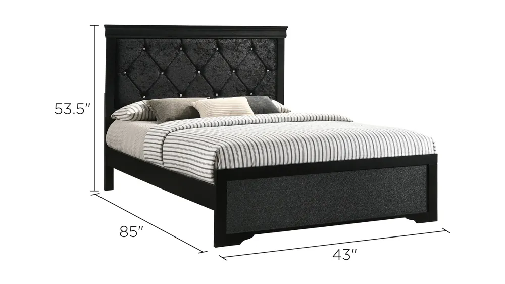 Amalia Upholstered Bed Dimensions