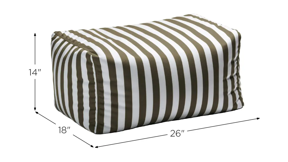 Lamont Outdoor Bean Bag Ottoman Dimensions